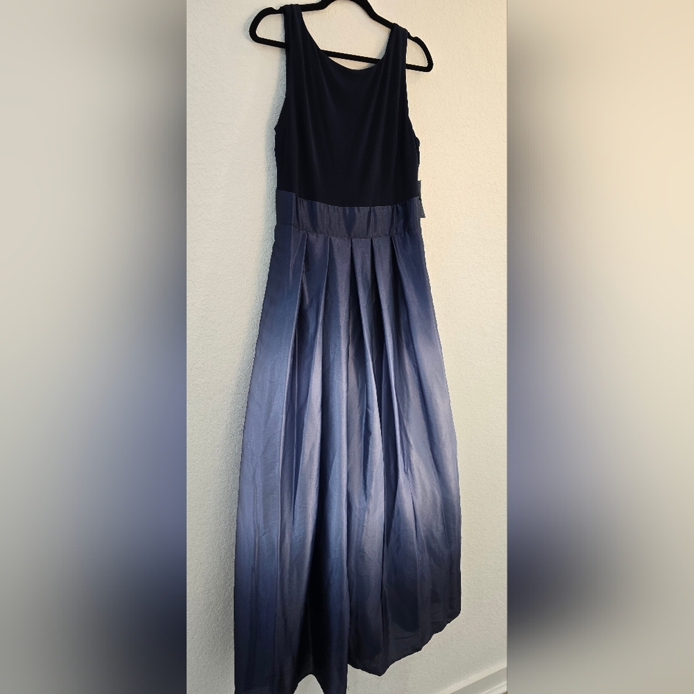 SLNY Midnight Blue Ombre A-Line Dress